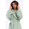Dámsky župan dlhý s kapucňou Mäta (Varianta mátová; M)