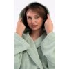 Dámsky župan dlhý s kapucňou Mäta (Varianta mátová; L)