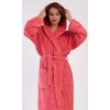Dámsky župan dlhý s kapucňou Jahoda (Varianta jahodová; XL)