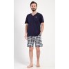Pánske pyžamo šortky Alfréd (Varianta tmavě modrá; 1XL)