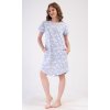 Dámske domáce šaty s krátkym rukávom Nature (Varianta světle modrá; M)
