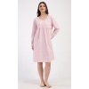 Dámska nočná košeľa s dlhým rukávom Julie (Varianta meruňková; 1XL)