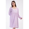 Dámska nočná košeľa s dlhým rukávom Julie (Varianta meruňková; 1XL)