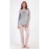 Dámske pyžamo dlhé Coffee (Varianta sivá; S)