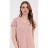 Dámska nočná košeľa s krátkym rukávom Judita (Varianta lososová; 2XL)