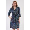 Dámsky župan krátky Barbara (Varianta tmavě modrá; 4XL)