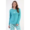 Dámske pyžamo dlhé Denisa (Varianta mentolová; XL)