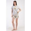 Dámske pyžamo šortky Včielky (Varianta šedá; S)