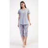 Dámske pyžamo kapri Mia (Varianta šedá; XXL)