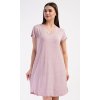 Dámska nočná košeľa s krátkym rukávom Iris (Varianta starorůžová; 2XL)