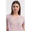 Dámska nočná košeľa s krátkym rukávom Iris (Varianta starorůžová; 2XL)