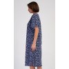 Dámska nočná košeľa s krátkym rukávom Miriam (Varianta tmavě modrá; 4XL)