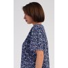 Dámska nočná košeľa s krátkym rukávom Miriam (Varianta tmavě modrá; 4XL)
