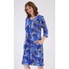 Dámske domáce šaty s trojštvrťovým rukávom Eliza (Varianta modrá; 1XL)