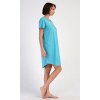 Dámske domáce šaty s krátkym rukávom Vanda (Varianta tmavě tyrkysová; 1XL)