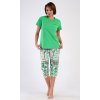 Dámske pyžamo kapri Janette (Varianta zelená; M)