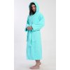 Dámsky župan dlhý s kapucňou Mentolka (Varianta mentolová; M)