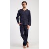 Pánske pyžamo dlhé Bart (Varianta tmavě modrá; M)