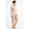 Dámske pyžamo dlhé Medvedíky (Varianta béžová; 1XL)