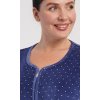 Dámske domáce šaty s trojštvrťovým rukávom Alex (Varianta modrá; 1XL)