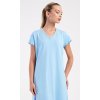 Dámska nočná košeľa s krátkym rukávom Sandra (Varianta světle modrá; S)