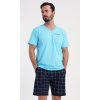 Pánske pyžamo šortky Freedom (Varianta azurová; M)