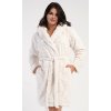 Dámsky župan krátky s kapucňou Karolína (Varianta smetanová; S)