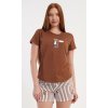 Dámske pyžamo šortky Bear (Varianta hnědá; S)