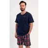 Pánske pyžamo šortky Zdeněk (Varianta tmavě modrá; M)