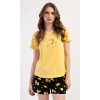 Dámske pyžamo šortky Macko (Varianta žltá; S)