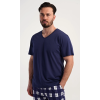 Pánske pyžamo šortky Jan (Varianta tmavomodrá; 1XL)