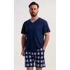 Pánske pyžamo šortky Jan (Varianta tmavomodrá; 1XL)