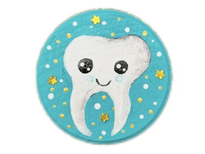 Modrá krabička na zoubky