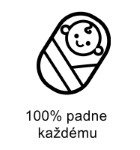 100% padne každému miminku