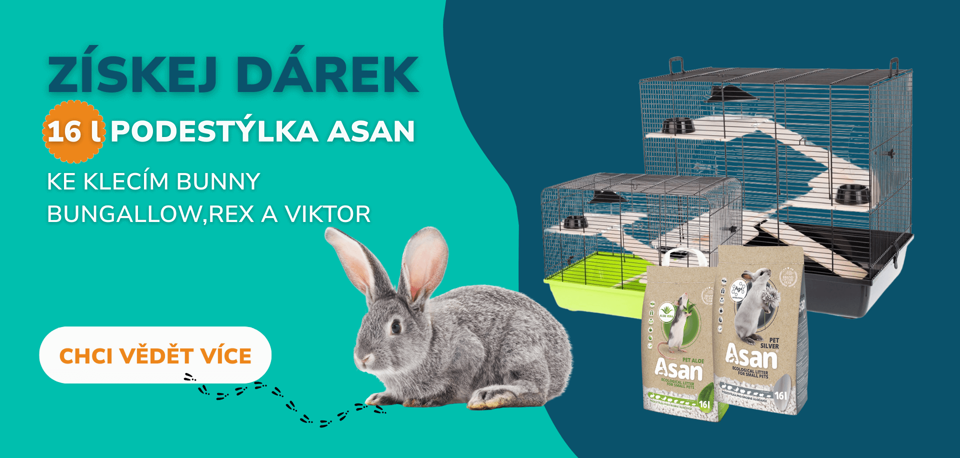 Klece Bunny Bungalov a Rex s dárkem zdarma