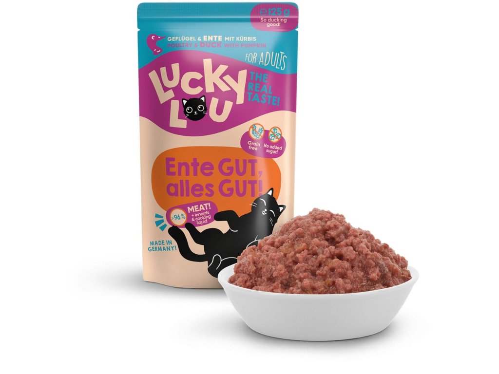 Lucky Lou Lifestage Adult s drůbežím a kachním masem 125 g