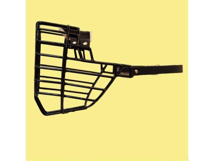 Náhubek černý/kov rotvailer, brazilská fila - pes