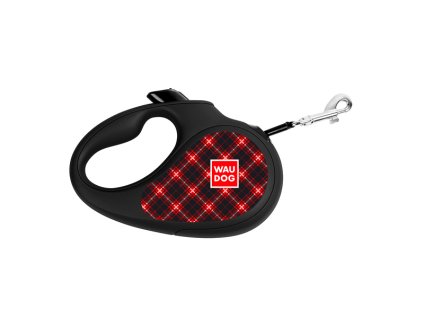 WAUDOG vodítko samonavíjecí Tartan - 50kg/5m/L