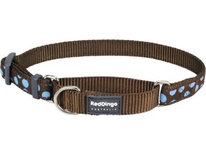Red Dingo obojek polostahovací – Blue Spots on Brown – 20 mm x 30-44 cm