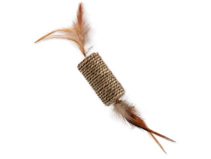 Hračka Magic Cat váleček mořská tráva s pírky 19cm