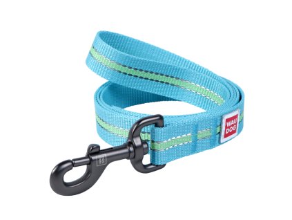 WAUDOG vodítko nylonové Glow modré (122cm/2,5cm)