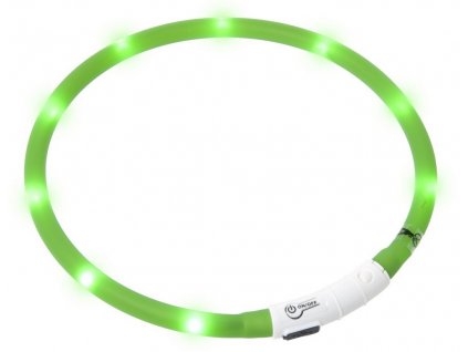 Karlie Visiolight svíticí LED obojek pro psy 70cm zelený