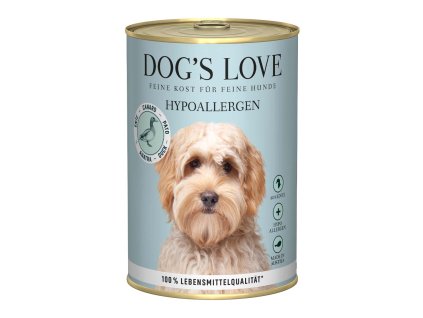 Dog's Love konzerva Hypoallergenic Kachna 400g