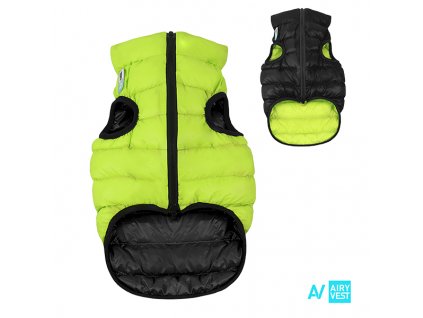 AiryVest bunda pro psy zelená/černá S 40