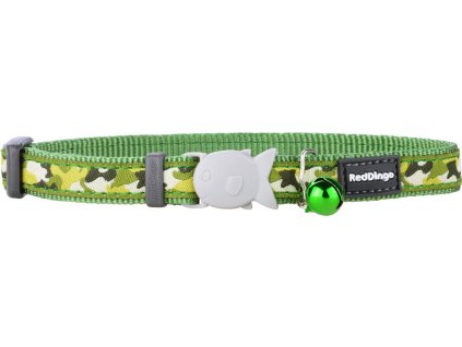 Red Dingo obojek pro kočky – Camouflage Green – 12 mm