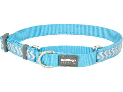 Red Dingo obojek polostahovací reflexní – Ziggy Turquoise – 25 mm x 41-62 cm