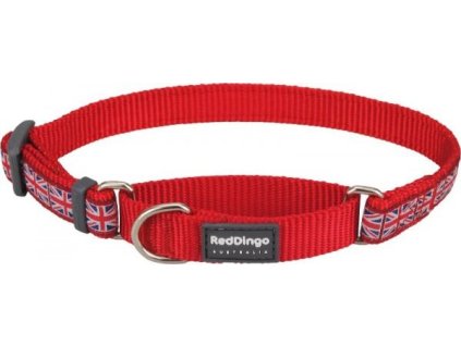 Red Dingo obojek polostahovací – Union Jack Flag – 15 mm x 26-40 cm
