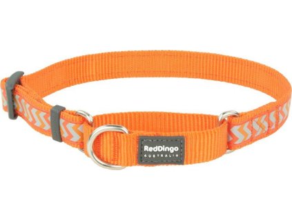 Red Dingo obojek polostahovací reflexní – Ziggy Orange – 15 mm x 26-40 cm