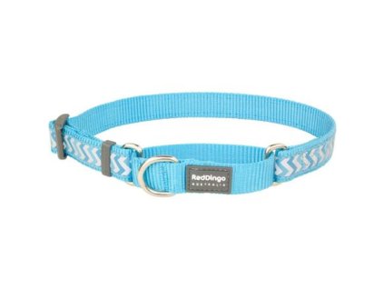 Red Dingo obojek polostahovací reflexní – Ziggy Turquoise – 15 mm x 26-40 cm
