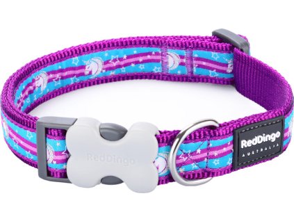 Red Dingo obojek – Unicorn Purple – 25 mm x 41-63 cm